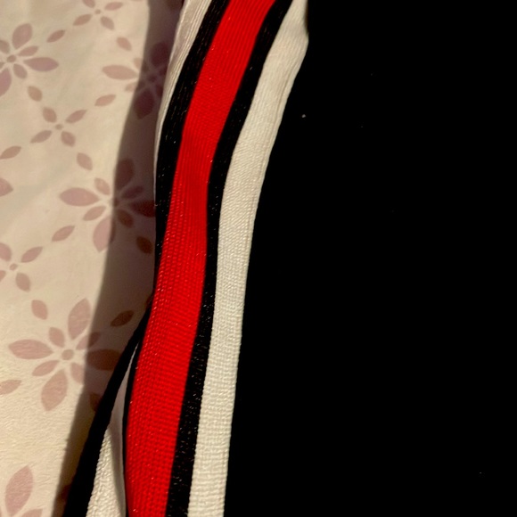 Ardene black sweatpants with red white stripe - Picture 2 of 3
